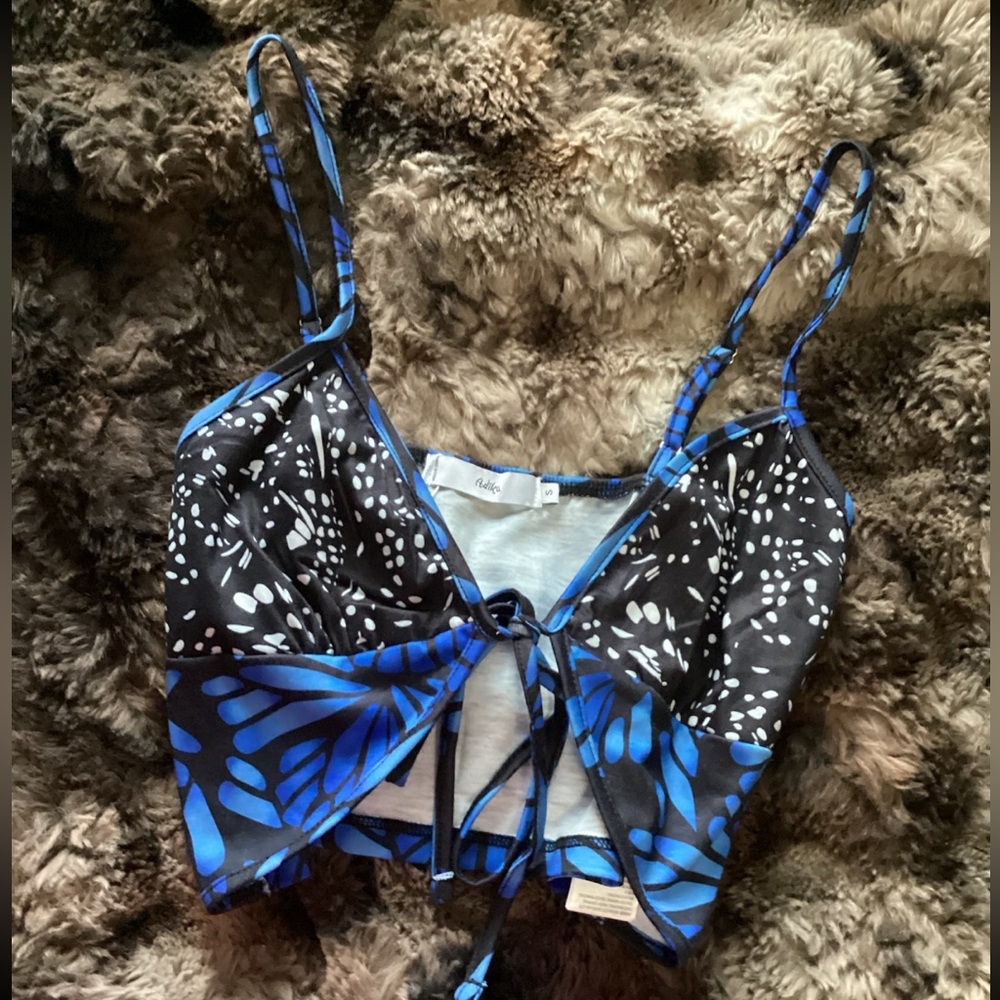 Butterfly 🦋 Printed Tie-Front Cami Top